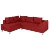 Ecksofa - cranberry - Federkern - Microfaser