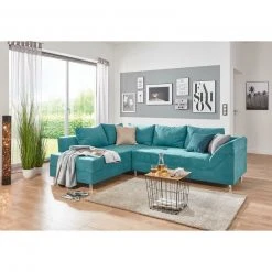Ecksofa - türkis - Federkern - Microfaser -Wohnzimmer Verkäufe 1206004004 04 1600Wx1600H