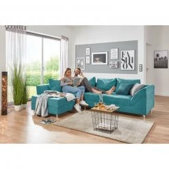 Ecksofa - türkis - Federkern - Microfaser -Wohnzimmer Verkäufe 1206004004 05 1600Wx1600H