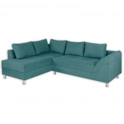Ecksofa - türkis - Federkern - Microfaser