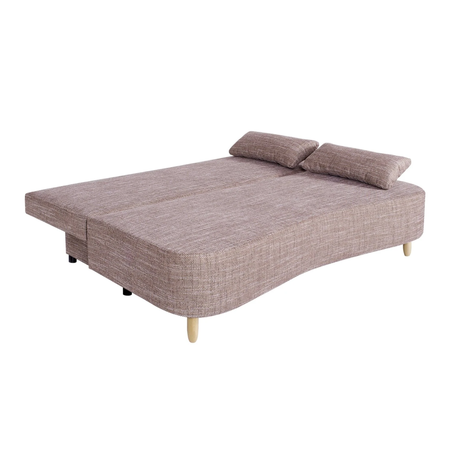 Schlafsofa - cappuccino - Federkern - Staukasten 2 Schlafsofa - cappuccino - Federkern - Staukasten – Bild 2