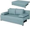 Schlafsofa - mint - Webstoff - Staukasten