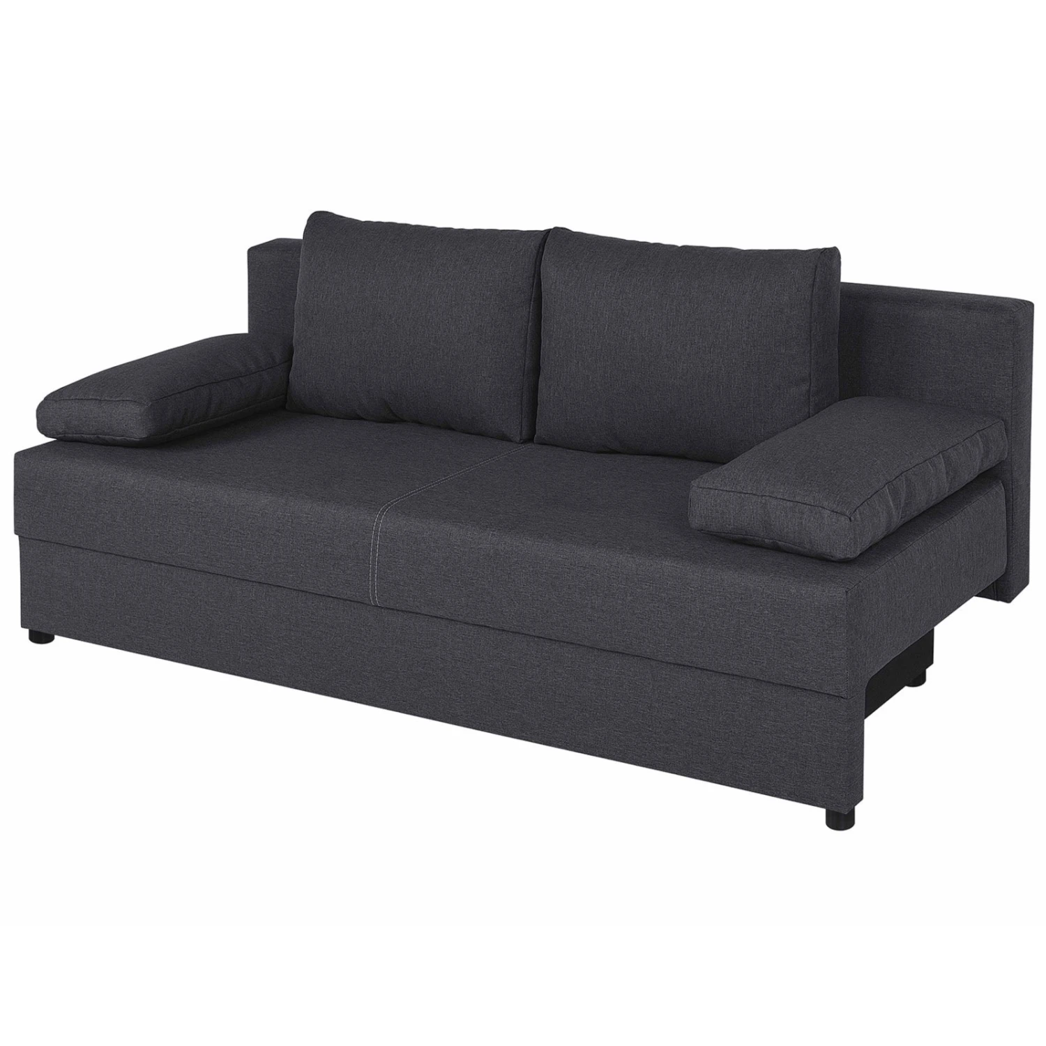 Schlafsofa - grau - Webstoff - Staukasten 5 Schlafsofa - grau - Webstoff - Staukasten – Bild 5