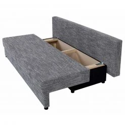 Schlafsofa - grau meliert - Webstoff - Staukasten -Wohnzimmer Verkäufe 1206005600 04 1600Wx1600H