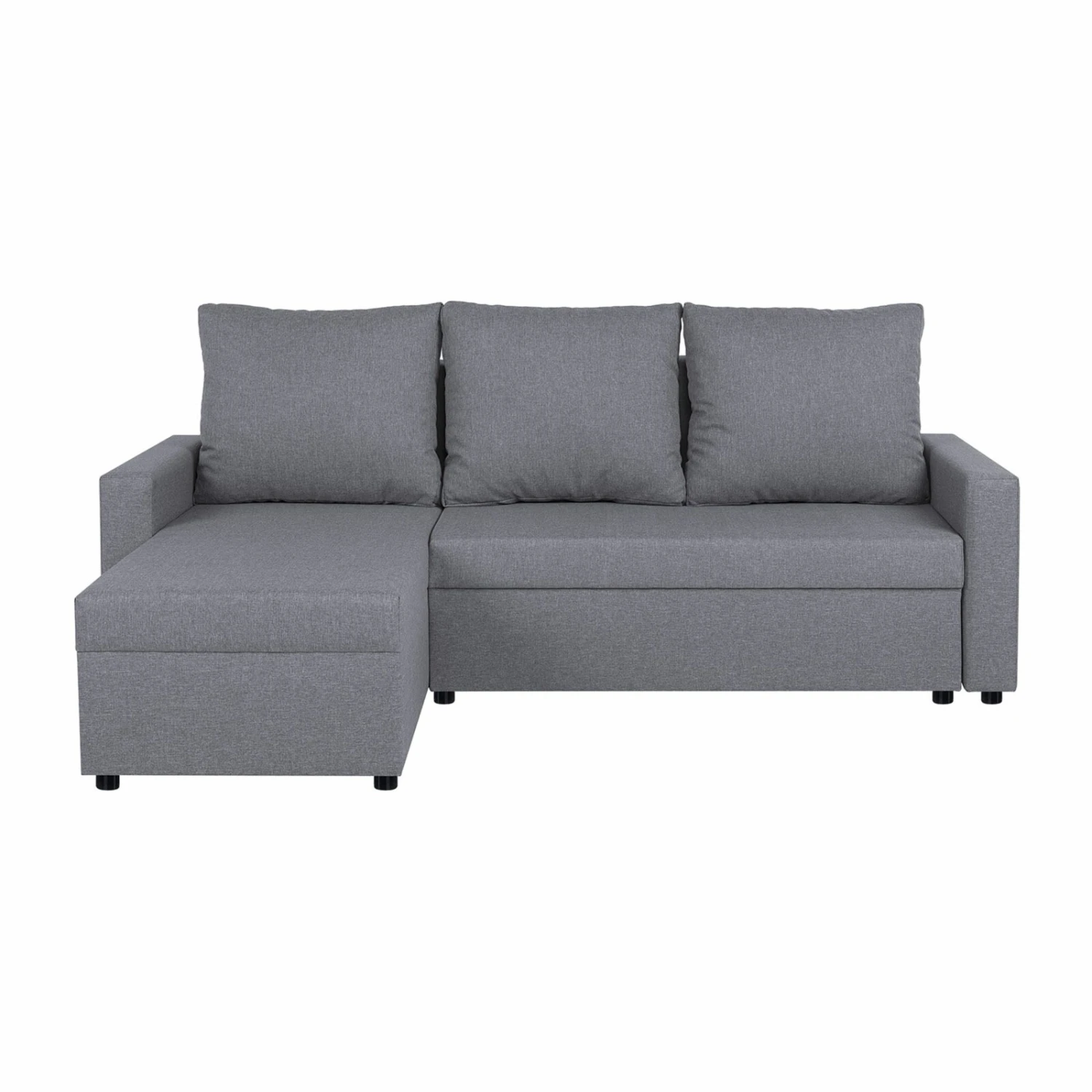 Ecksofa - silber - mit Liegefunktion 1 Ecksofa - silber - mit Liegefunktion