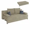 Schlafsofa - beige - Boxspring - mit Staukasten