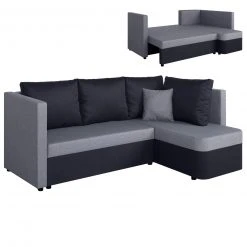 Ecksofa - grey-anthrazit - Staukasten - Liegefunktion