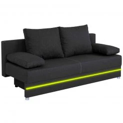 Schlafsofa - anthrazit - Staukasten - mit LED-Leiste -Wohnzimmer Verkäufe 1206006800 06 1600Wx1600H