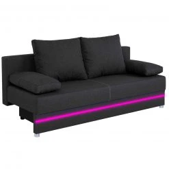Schlafsofa - anthrazit - Staukasten - mit LED-Leiste -Wohnzimmer Verkäufe 1206006800 08 1600Wx1600H