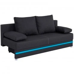 Schlafsofa - anthrazit - Staukasten - mit LED-Leiste -Wohnzimmer Verkäufe 1206006800 10 1600Wx1600H