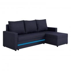 Ecksofa - grau - Staukasten - mit LED-Leiste -Wohnzimmer Verkäufe 1206006900 05 1600Wx1600H