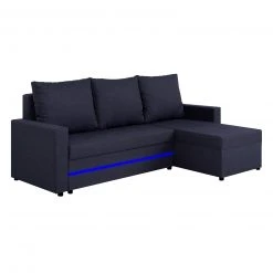 Ecksofa - grau - Staukasten - mit LED-Leiste -Wohnzimmer Verkäufe 1206006900 06 1600Wx1600H