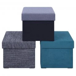 Polsterhocker - grau - Strukturstoff - mit Stauraum 7 Polsterhocker - grau - Strukturstoff - mit Stauraum -Wohnzimmer Verkäufe 1206007000 04 1600Wx1600H