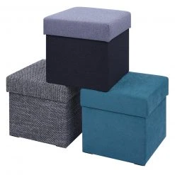 Polsterhocker - anthrazit-grau - Strukturstoff - mit Stauraum -Wohnzimmer Verkäufe 1206007002 03 1600Wx1600H