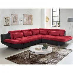 Ecksofa - rot-schwarz - Ottomane rechts -Wohnzimmer Verkäufe 1208001577 03 1600Wx1600H