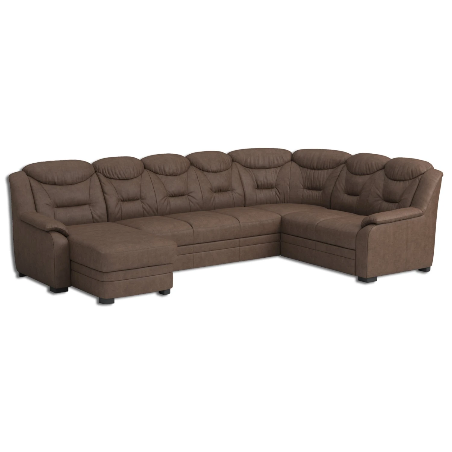 Wohnlandschaft - braun - Liegefunktion und Staukasten 5 Wohnlandschaft - braun - Liegefunktion und Staukasten – Bild 5