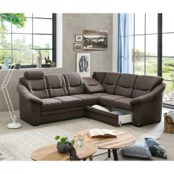 Ecksofa - braun - Microfaser - Liegefunktion und Schubkasten 9 Ecksofa - braun - Microfaser - Liegefunktion und Schubkasten -Wohnzimmer Verkäufe 1208004600 04 1600Wx1600H