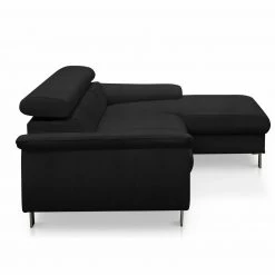 Ledersofa - schwarz - Kopfteilverstellung - Recamiere rechts -Wohnzimmer Verkäufe 1208005477 03 1600Wx1600H
