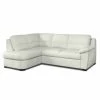 Ledersofa - bianco - Basismodell - Ottomane links