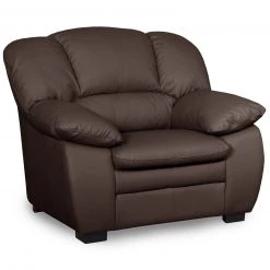 Sessel - coffee - Kunstleder