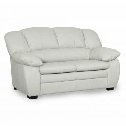 2-Sitzer-Sofa - creme - Echtleder
