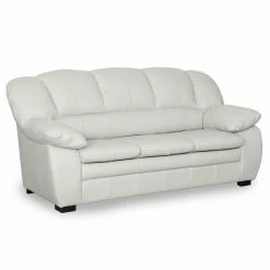 3-Sitzer-Sofa - creme - Echtleder