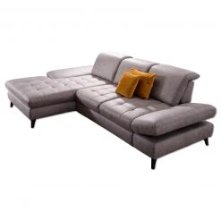 Ecksofa - grau - Recamiere links - mit Schwenkrücken