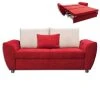 Schlafsofa - rot - mit Rückenkissen