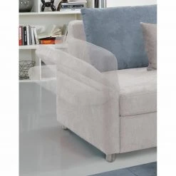 2-Sitzer Schlafsofa - hellgrau - Flachgewebe - mit Rückenkissen -Wohnzimmer Verkäufe 1221004600 04 1600Wx1600H