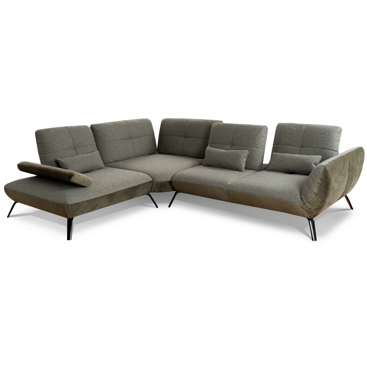 Ecksofa - olive - mit Funktionen 1 Ecksofa - olive - mit Funktionen