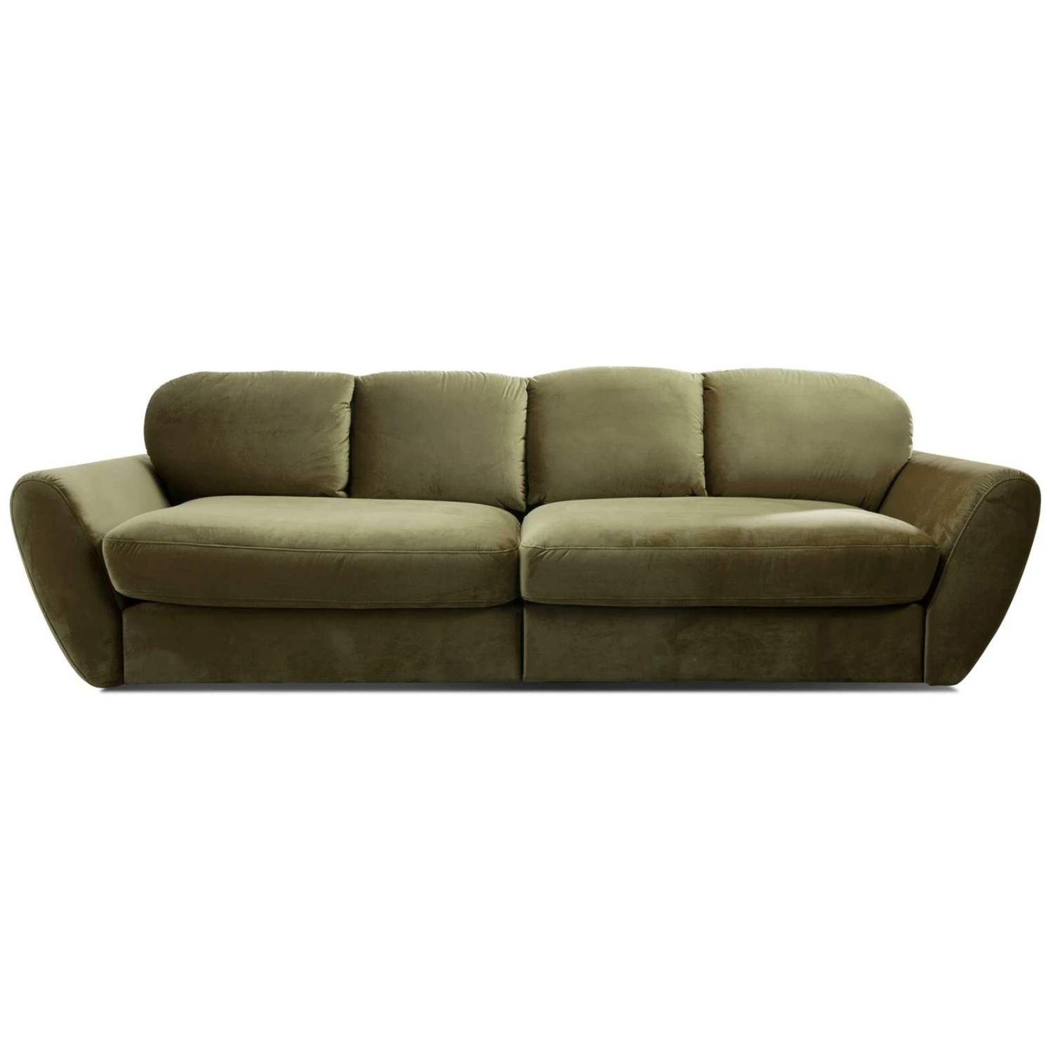 Big Sofa - olive - Samtstoff 2 Big Sofa - olive - Samtstoff – Bild 2