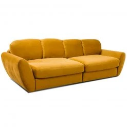 Big Sofa - gold - Samtstoff