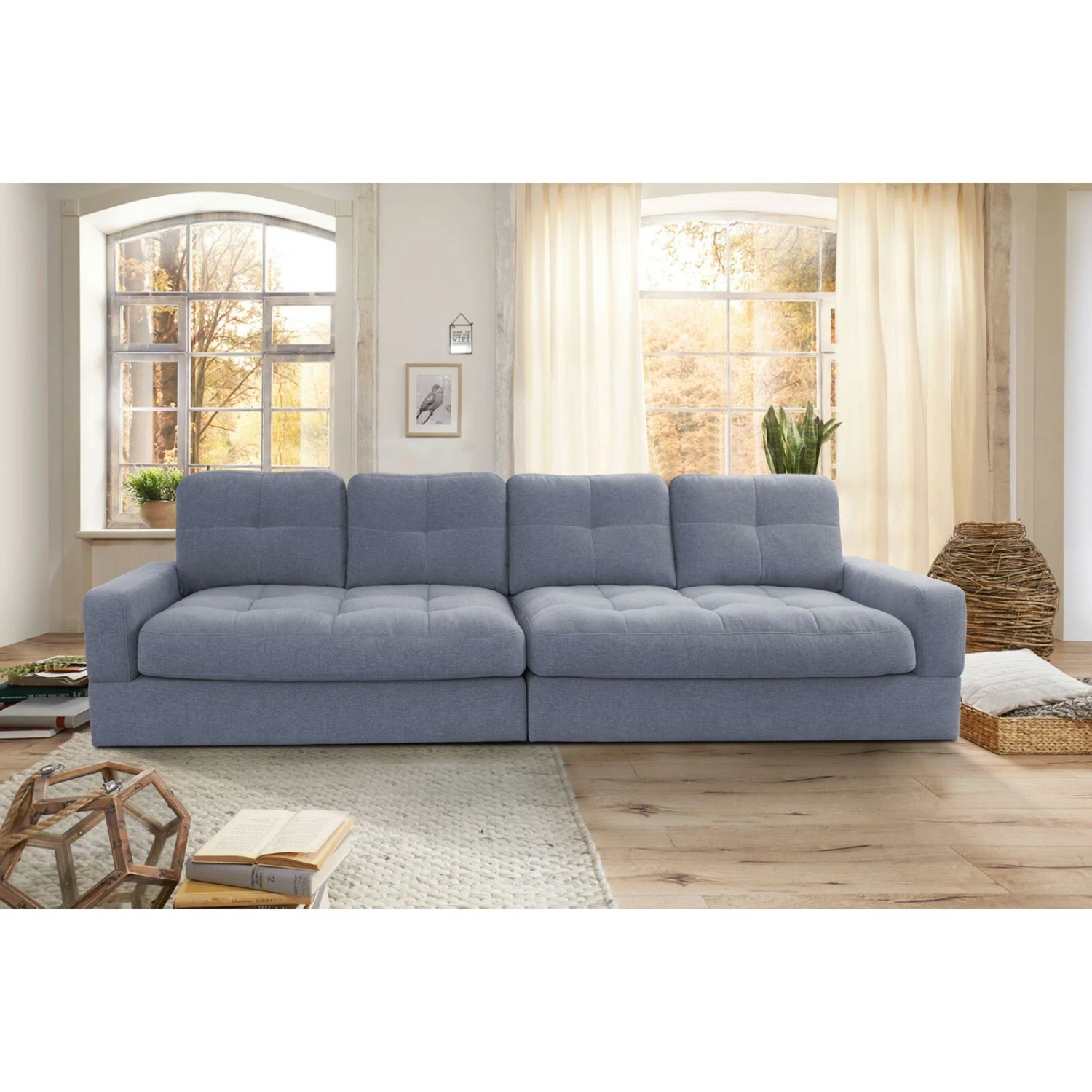 Big Sofa - hellblau - Chenille 3 Big Sofa - hellblau - Chenille – Bild 3