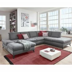 Wohnlandschaft - grau - Recamiere links - Basismodell -Wohnzimmer Verkäufe 1221011277 03 1600Wx1600H