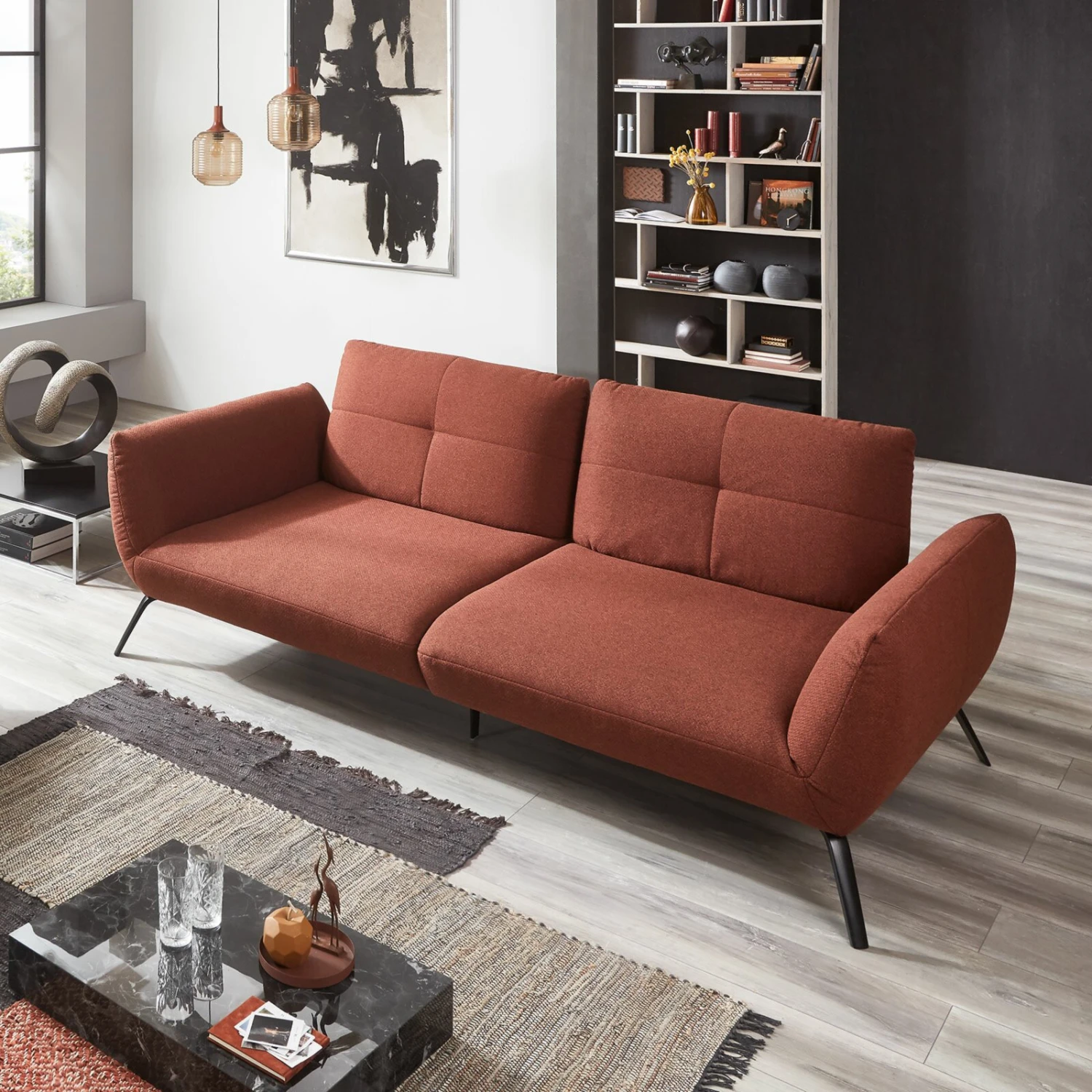 Big Sofa - kupfer - Flachgewebe 4 Big Sofa - kupfer - Flachgewebe – Bild 4