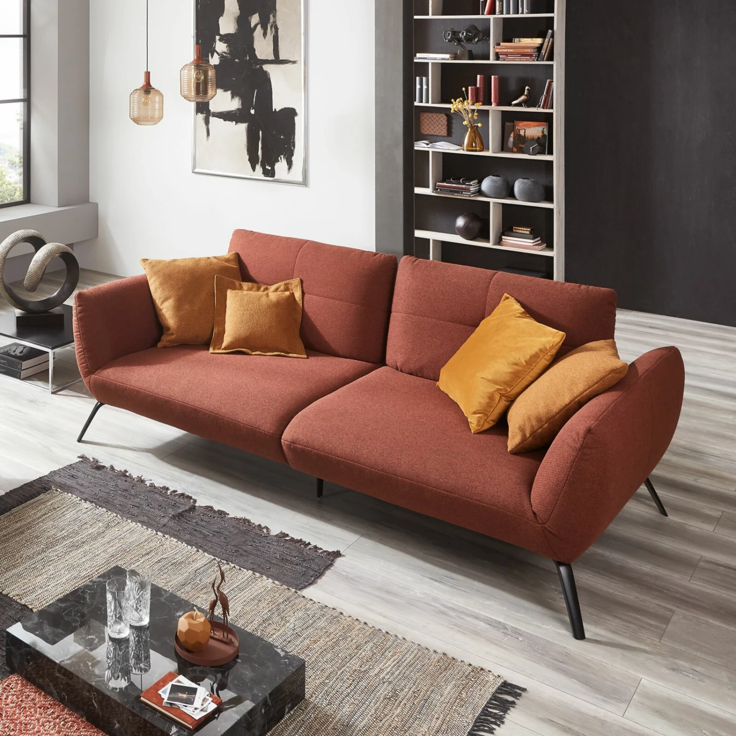 Big Sofa - kupfer - Flachgewebe 5 Big Sofa - kupfer - Flachgewebe – Bild 5