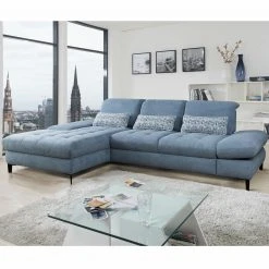 Ecksofa - blau - Recamiere links - Basismodell -Wohnzimmer Verkäufe 1221011977 03 1600Wx1600H