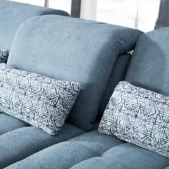 Ecksofa - blau - Recamiere links - Basismodell -Wohnzimmer Verkäufe 1221011977 04 1600Wx1600H