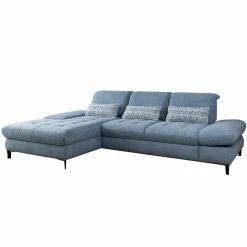 Ecksofa - blau - Recamiere links - Basismodell