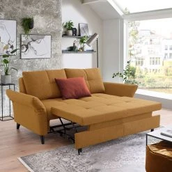 2-Sitzer Schlafsofa - gelb - mit Bettfunktion - mit Kissen -Wohnzimmer Verkäufe 1221013200 03 1600Wx1600H
