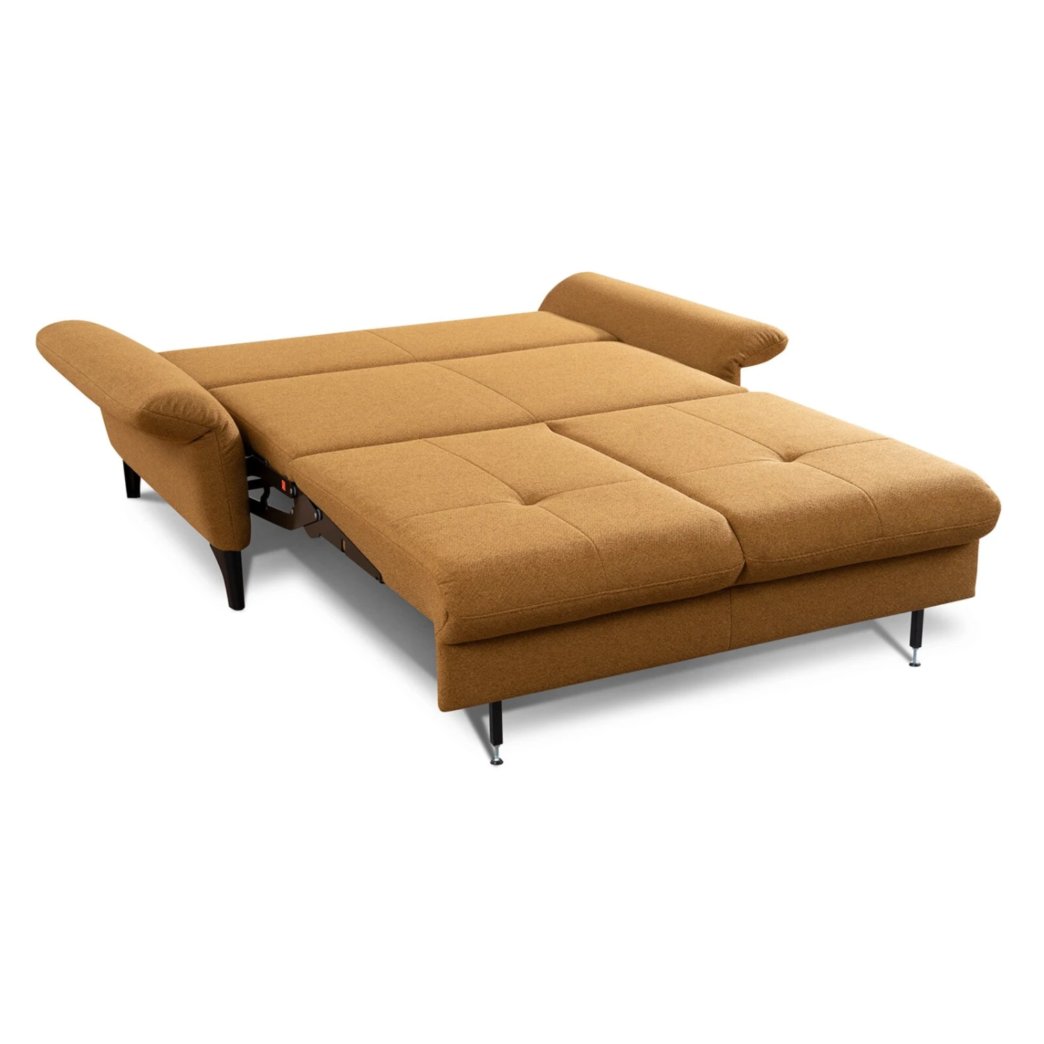 2-Sitzer Schlafsofa - mustard - Bettfunktion - mit Kissen 2 2-Sitzer Schlafsofa - mustard - Bettfunktion - mit Kissen – Bild 2