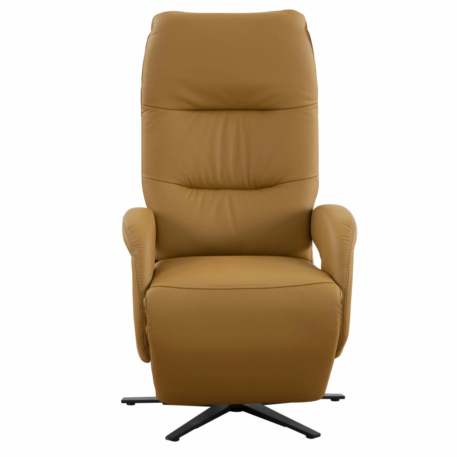 Relaxsessel - gelb - Echtleder - manuelle Relaxfunktion 2 Relaxsessel - gelb - Echtleder - manuelle Relaxfunktion – Bild 2