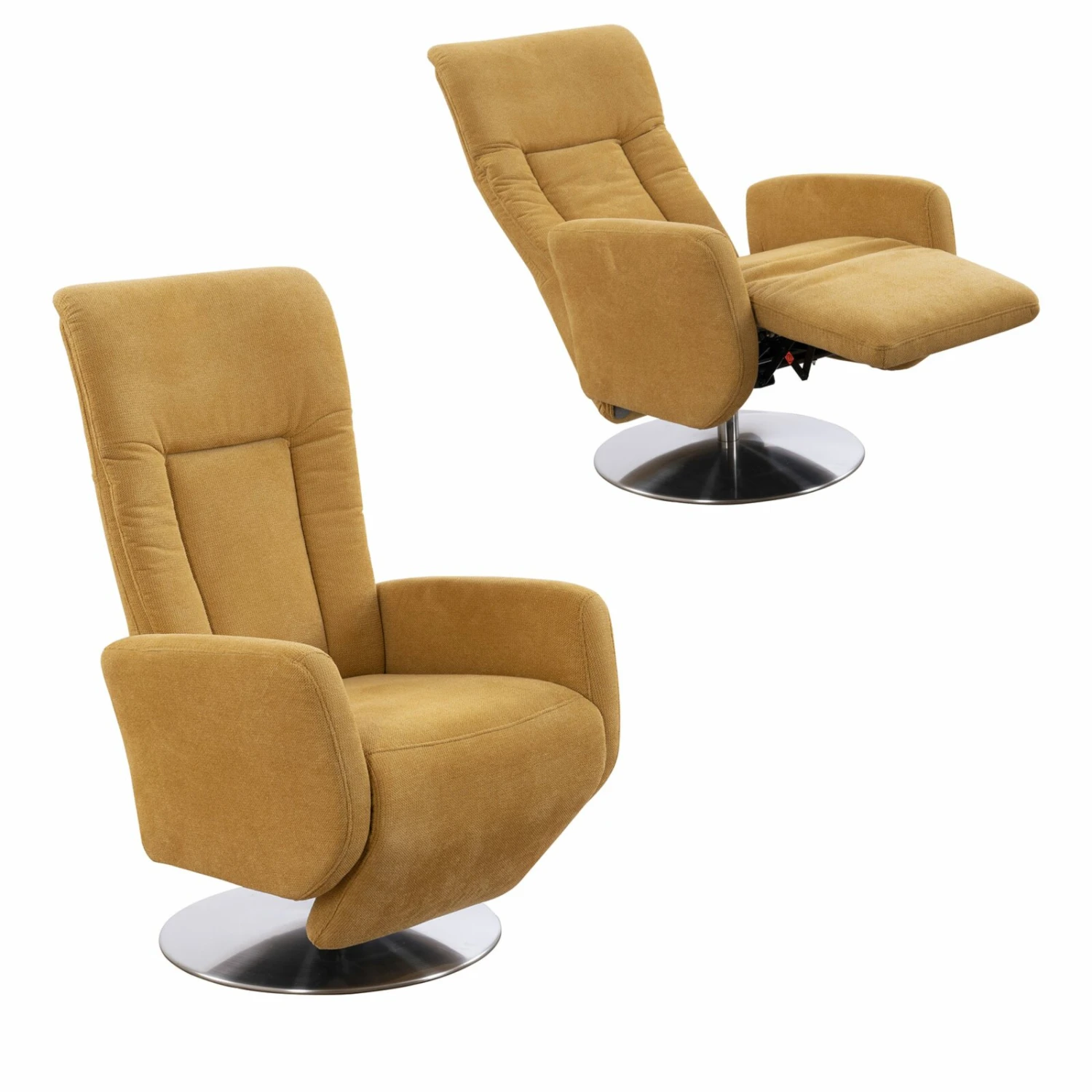 Relaxsessel - senfgelb - manuelle Relaxfunktion 1 Relaxsessel - senfgelb - manuelle Relaxfunktion