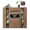 Highboardvitrine - Artisan Eiche - Graphit - 145 cm