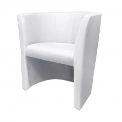 Cocktailsessel - weiß - Kunstleder