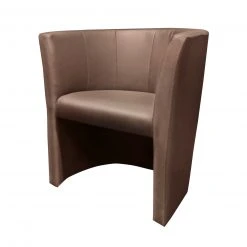 Cocktailsessel - braun - Kunstleder