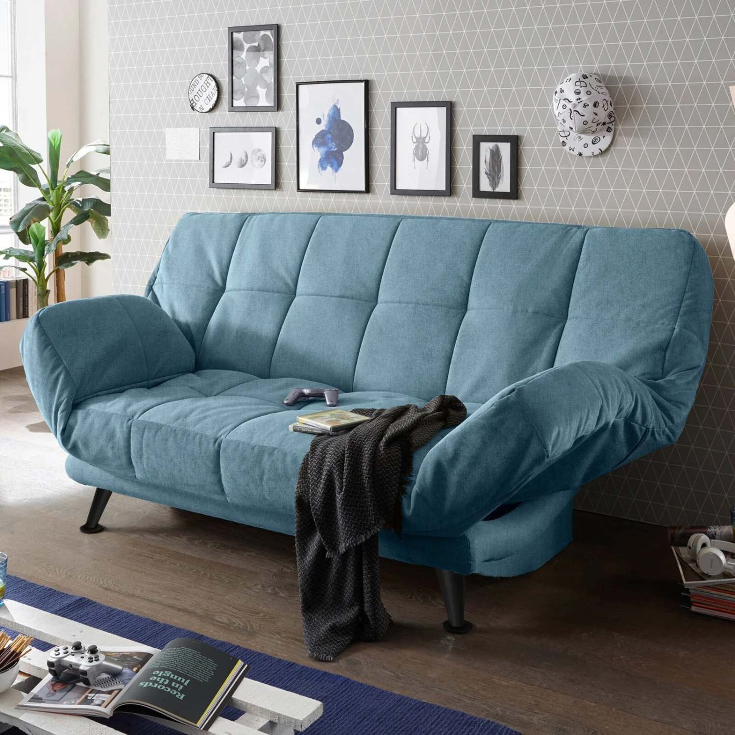 Schlafsofa - denim - mit Staukasten 7 Schlafsofa - denim - mit Staukasten – Bild 7