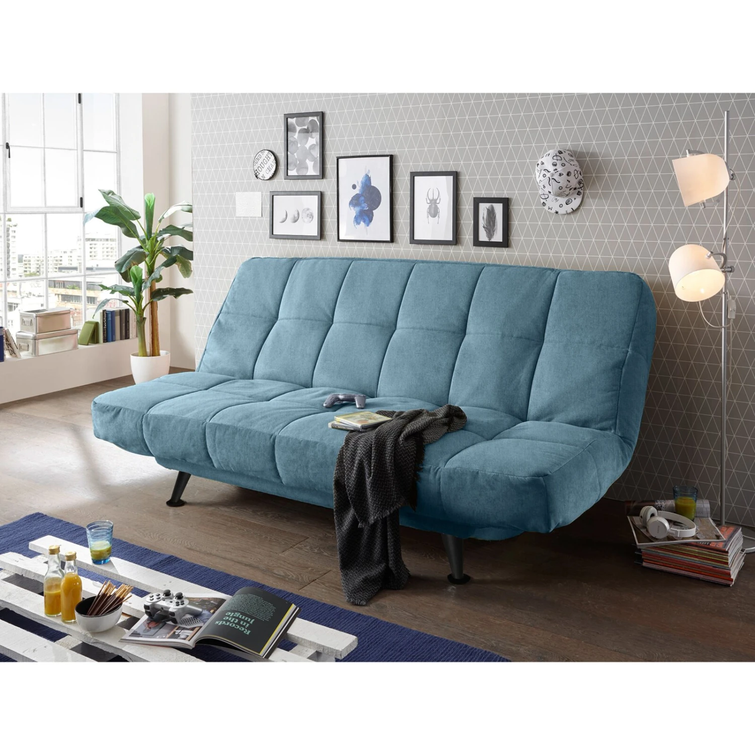 Schlafsofa - denim - mit Staukasten 9 Schlafsofa - denim - mit Staukasten – Bild 9