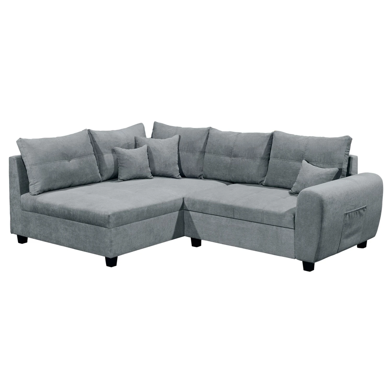 Ecksofa - anthrazit - Liegefunktion - Recamiere links 5 Ecksofa - anthrazit - Liegefunktion - Recamiere links – Bild 5