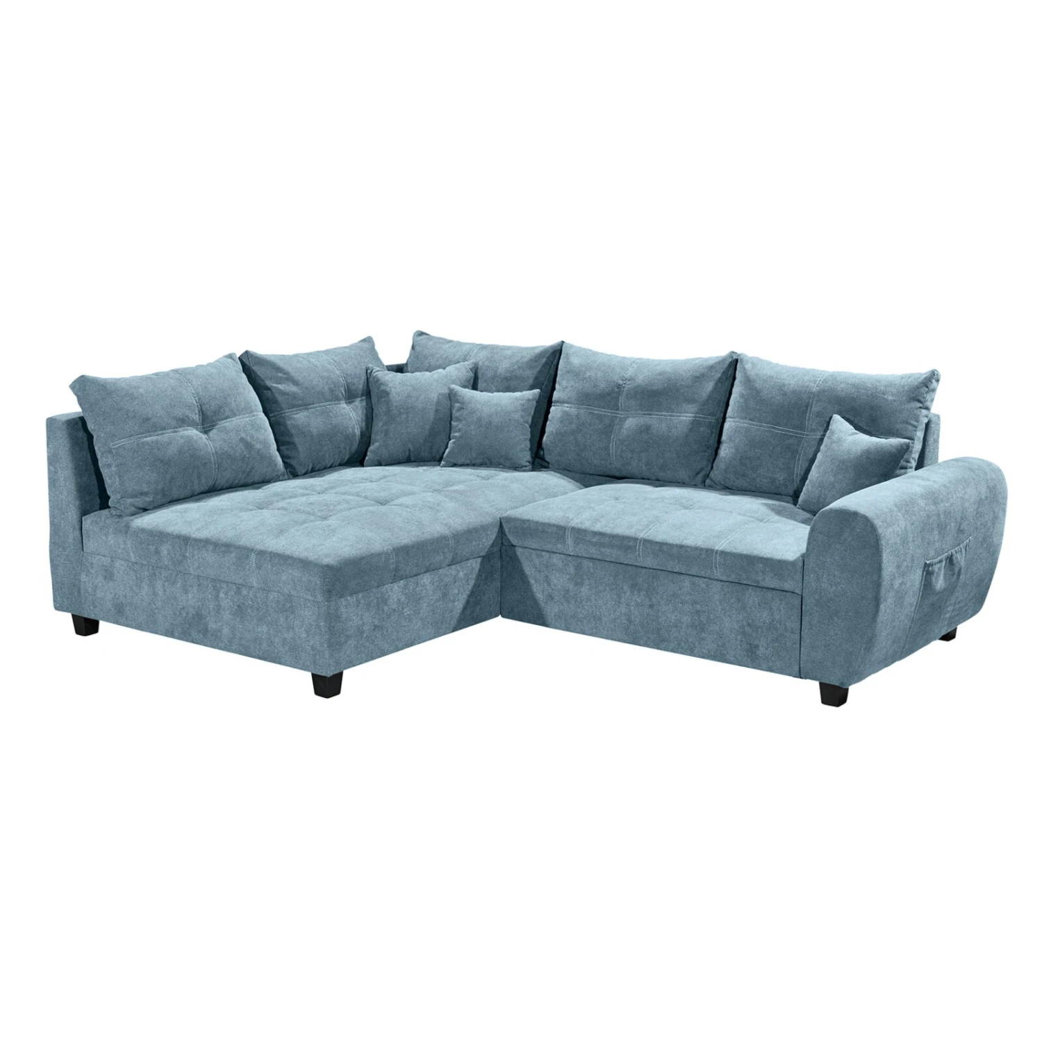 Ecksofa - denim - Liegefunktion - Recamiere links 5 Ecksofa - denim - Liegefunktion - Recamiere links – Bild 5
